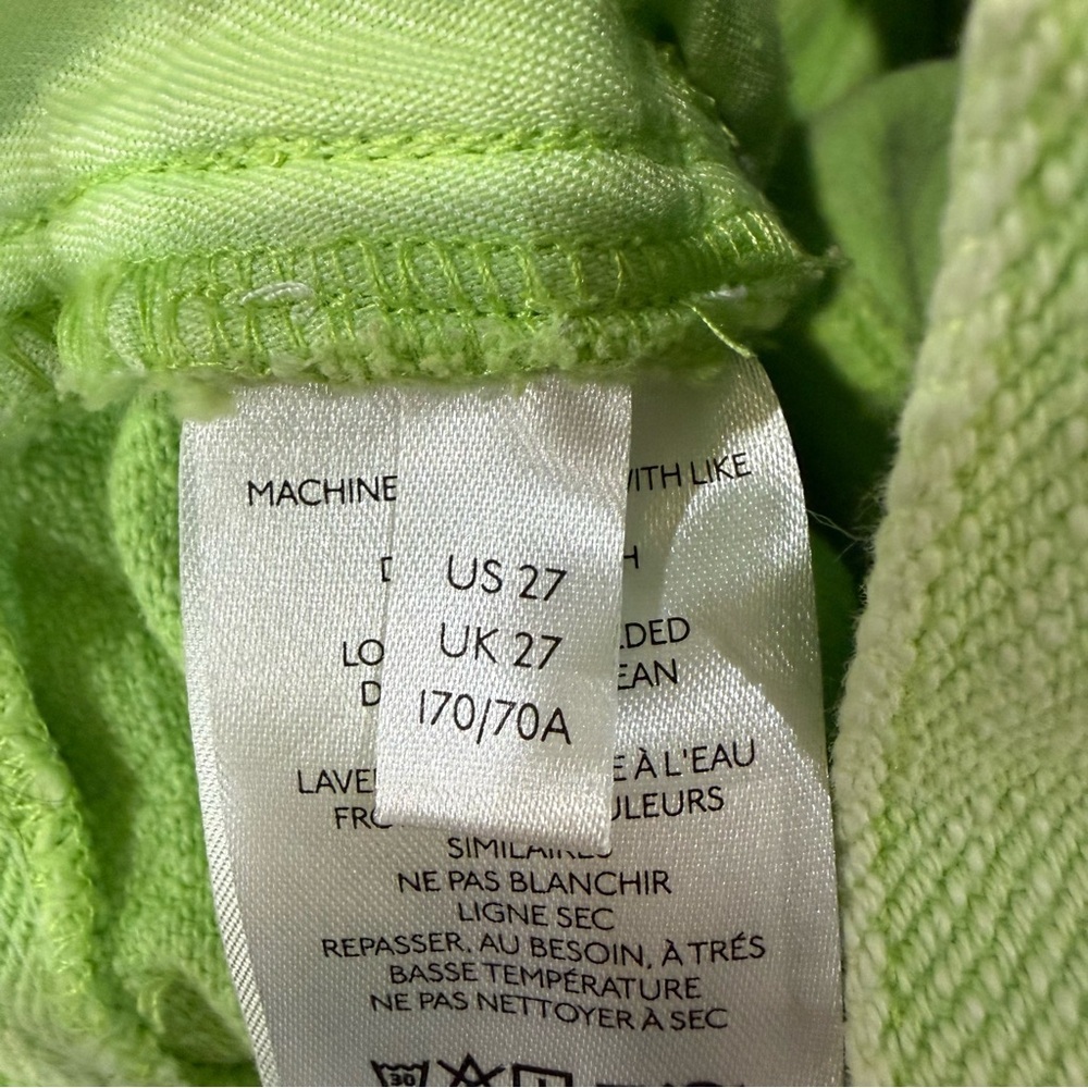 Urban Outfitters Wide Leg Lena Jeans Women’s 27 High Rise Faded Lime Green Wash - Picture 13 of 13
